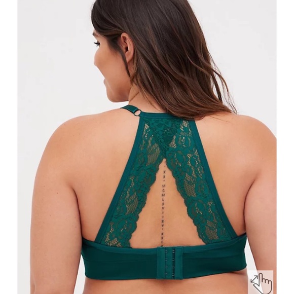NWT TORRID Lightly Padded Racerback Bralette - Seamless Flirt Green - Picture 3 of 9